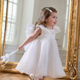 Dave&Bella Toddler Girls Summer Princess White Fantasy Graduation Tulle Dress