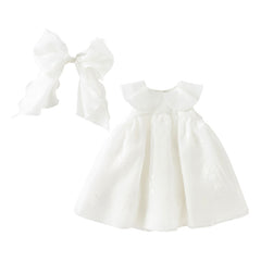 Dave&Bella Toddler Girls Summer Princess White Fantasy Mesh Graduation Dress