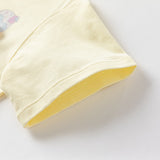 Dave&Bella Toddler Girls Summer Light Yellow Lightweight Cotton T-shirts