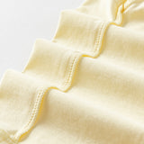 Dave&Bella Toddler Girls Summer Light Yellow Lightweight Cotton T-shirts
