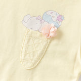 Dave&Bella Toddler Girls Summer Light Yellow Lightweight Cotton T-shirts