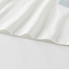 Dave&Bella Kids Boys Summer Grey/White Breathable Cotton Short-sleeved T-shirt Tops