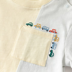 Dave&Bella Toddler Boys Summer Casual Yellow Comfortable T-shirt Pant Outfit Sets