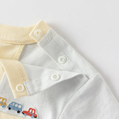 Dave&Bella Toddler Boys Summer Casual Yellow Comfortable T-shirt Pant Outfit Sets