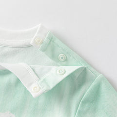 Dave&Bella Toddler Boys Summer Casual Green T-shirt Pant Sets