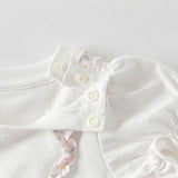 Dave&Bella Baby Girls Summer Sweet Floral Print Comfortable Cotton Rompers