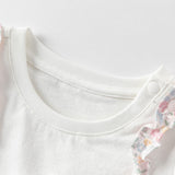 Dave&Bella Baby Girls Summer Sweet Floral Print Comfortable Cotton Rompers