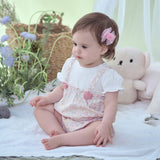 Dave&Bella Baby Girls Summer Sweet Floral Print Comfortable Cotton Rompers