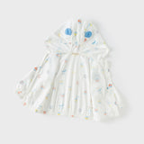 Dave&Bella Toddler Boys Summer Sea World Print White Outwear Sunscreen Jackets