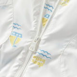 Dave&Bella Toddler Boys Summer Sea World Print White Outwear Sunscreen Jackets