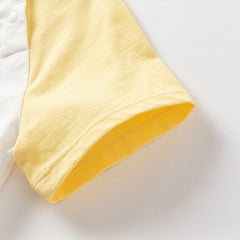 Dave&Bella Toddler Boys Summer Versatile White Soft Cotton T-shirt Tops