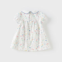 Dave&Bella Girls Summer Floral Print Cotton Dress