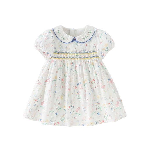 Dave&Bella Girls Summer Floral Print Cotton Dress