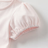 Dave&Bella Toddler Girls Summer Sweet Pink Cotton T-shirt Short Outfit Sets