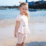 Dave&Bella Toddler Girls Summer Sweet Pink Cotton T-shirt Short Outfit Sets