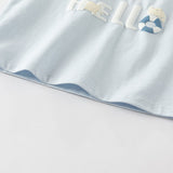 Dave&Bella Toddler Girls/Boys Summer Light Pink/Light Blue T-shirt Tops