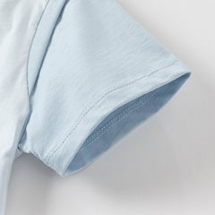 Dave&Bella Toddler Girls/Boys Summer Light Pink/Light Blue T-shirt Tops