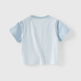 Dave&Bella Toddler Girls/Boys Summer Light Pink/Light Blue T-shirt Tops