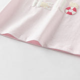 Dave&Bella Toddler Girls/Boys Summer Light Pink/Light Blue T-shirt Tops