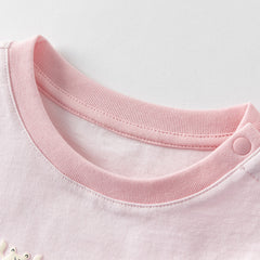 Dave&Bella Toddler Girls/Boys Summer Light Pink/Light Blue T-shirt Tops