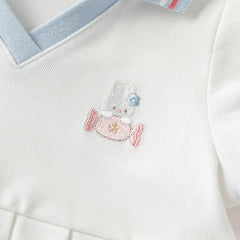 Dave&Bella Girls Summer White Sports Polo Dress
