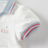 Dave&Bella Toddler Girls Summer White Sports Polo Dress