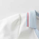 Dave&Bella Toddler Girls Summer White Sports Polo Dress