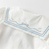 Dave&Bella Kids Girls Summer College Style White T-shirt Pleated Skirt Sets