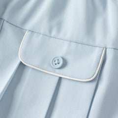 Dave&Bella Girls Summer College Style White T-shirt Pleated Skirt Set