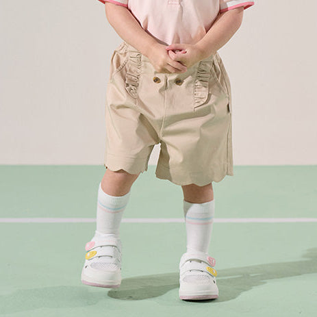 Dave&Bella Kids Girls Summer Khaki/Navy Cotton College Style Shorts