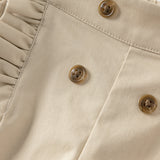 Dave&Bella Kids Girls Summer Khaki/Navy Cotton College Style Shorts