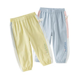 Dave&Bella Toddler Girls Summer Breathable Cotton Drawstring Casual Pants