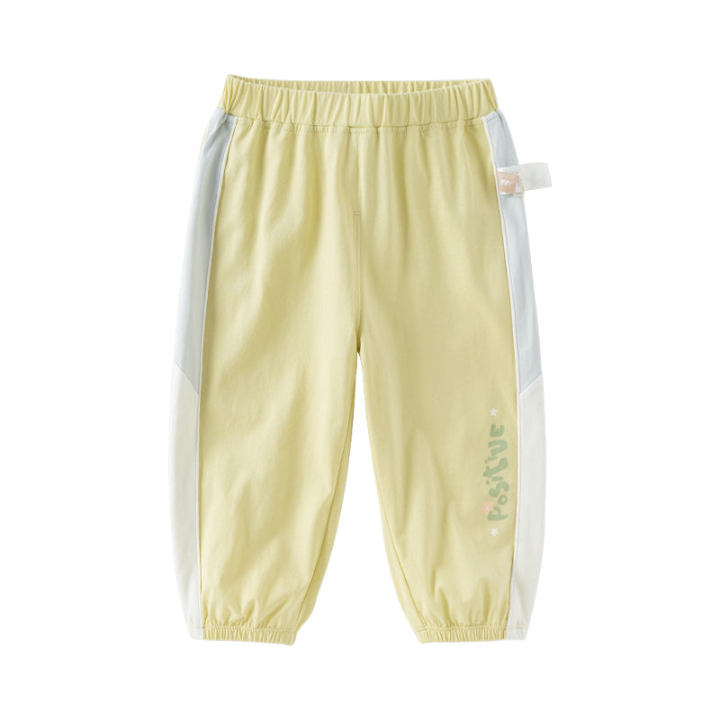 Dave&Bella Toddler Girls Summer Breathable Cotton Drawstring Casual Pants