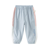Dave&Bella Toddler Girls Summer Breathable Cotton Drawstring Casual Pants