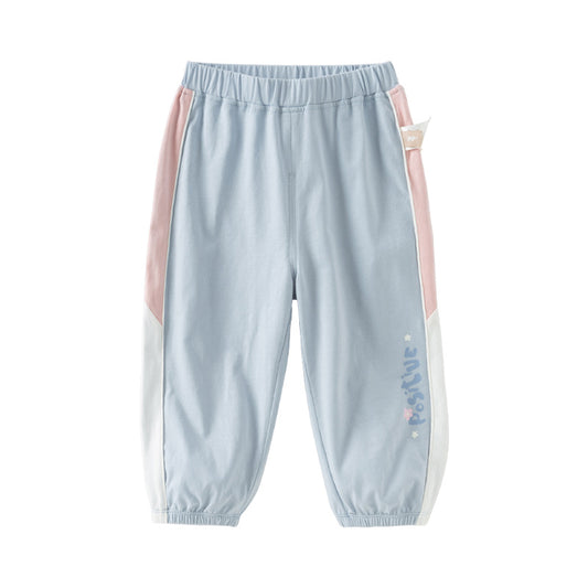 Dave&Bella Toddler Girls Summer Breathable Cotton Drawstring Caual Pants