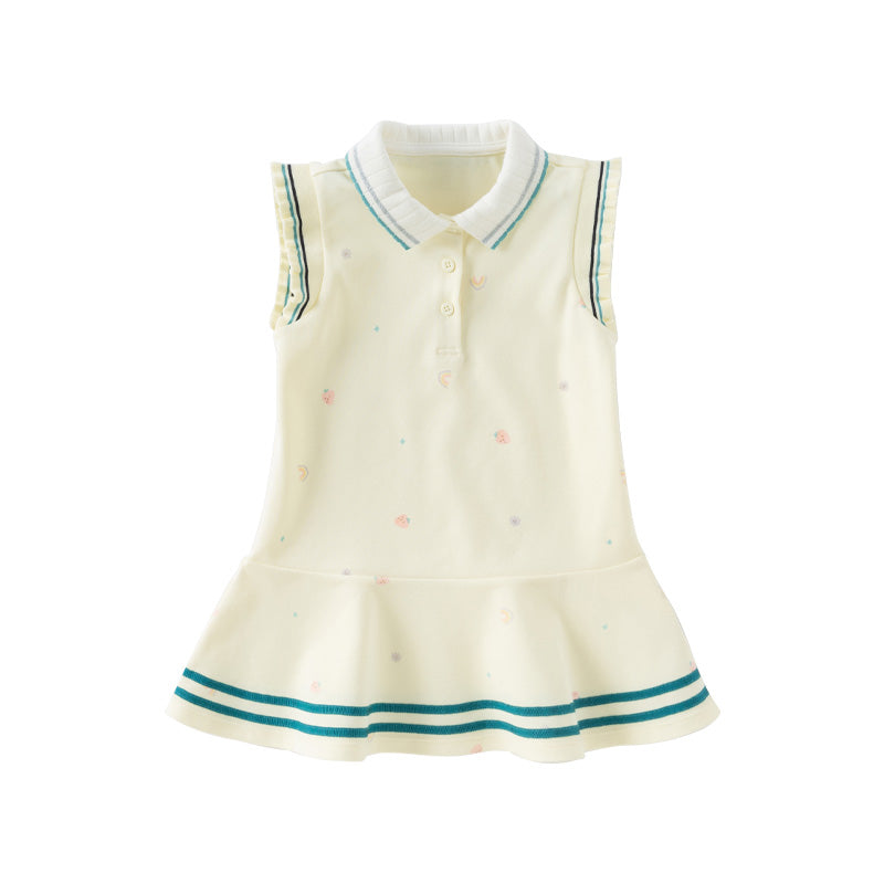 Dave&Bella Girls Summer Formal College Polo Sleeveless Dress
