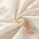 Dave&Bella Toddler Girls Summer Cotton Beige Floral Print Sweet A-line Dress
