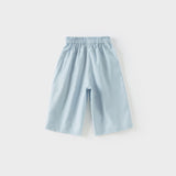 Dave&Bella Toddler Girls Summer Cute Green/Blue Straight-leg Wide Casual Pants