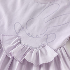 Dave&Bella Girls Summer Cotton Fantasy Purple Patchwork Princess Dress