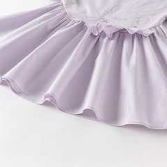 Dave&Bella Girls Summer Cotton Fantasy Purple Patchwork Princess Dress