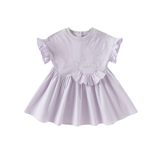 Dave&Bella Girls Summer Cotton Fantasy Purple Patchwork Princess Dress