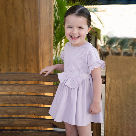 Dave&Bella Girls Summer Cotton Fantasy Purple Patchwork Princess Dress