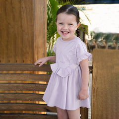 Dave&Bella Girls Summer Cotton Fantasy Purple Patchwork Princess Dress