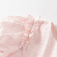 Dave&Bella Girls Summer Cotton Candy Pink Lace T-shirt Short Set
