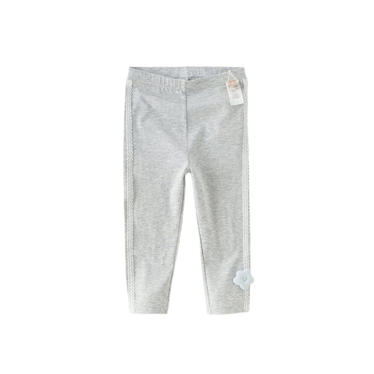 Dave&Bella Toddler Girls Summer Light Grey Stretchable Slim Leggings