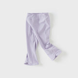 Dave&Bella Kids Girls Summer Purple Outdoor Sports Stretchable Slim Yoga Pants