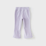 Dave&Bella Kids Girls Summer Purple Outdoor Sports Stretchable Slim Yoga Pants