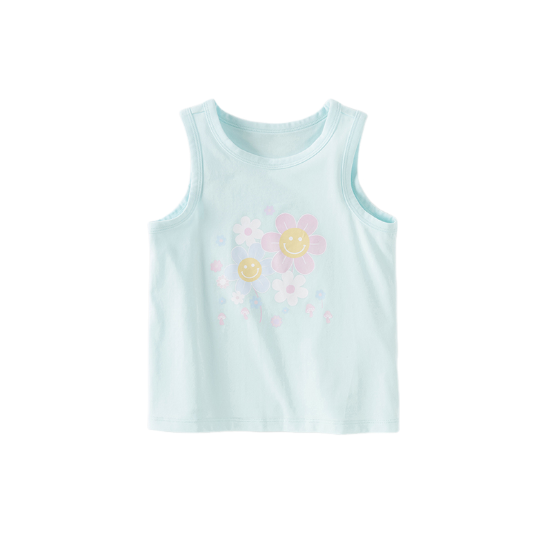 Dave&Bella Toddler Girls Summer Pink White Striped/Green Cool Sleeveless Tank Tops