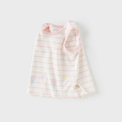 Dave&Bella Toddler Girls Summer Pink White Striped/Green Cool Sleeveless Tank Tops