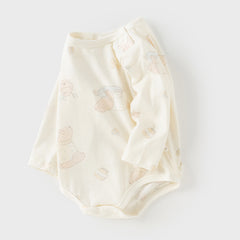 Dave&Bella Baby Girls/Boys Autumn Cotton Print One-Pieces Rompers